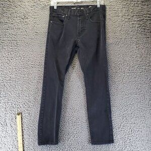Old Navy Jeans Mens Size 29x30 Black Skinny Never-Fade Cotton Blend Denim